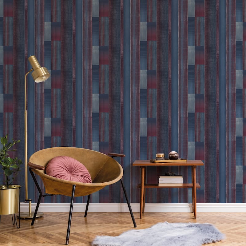 Galerie Wallcoverings TexStyle Collection Agen Stripe Non-woven Metallic Wallpaper Roll
