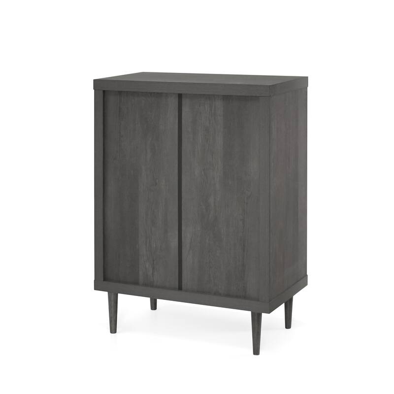 4-Drawer Vertical Chest with Metal Handle, Metal Frame and Wood Top for Bedroom