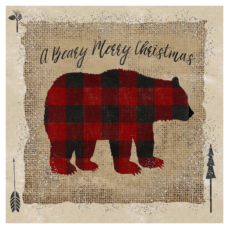 Buffalo Check Bear by Beth Albert Canvas Art Print