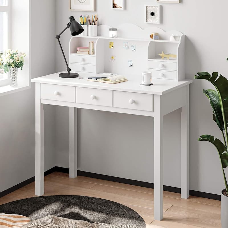 Computer Desk Home Office Desk Writing Desk 7 Drawers