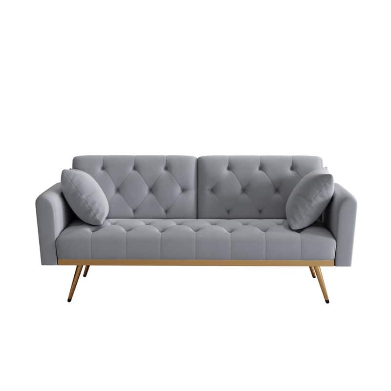 68.30" Velvet double sofa bed in five stylish colors