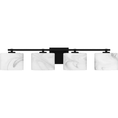 Mather 4-Light Matte Black Bath Light
