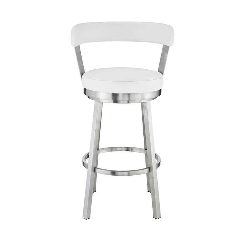 Bryant Counter or Bar Stool in Faux Leather and Metal