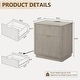 preview thumbnail 7 of 34, Fluted Nightstand Set of 2 with Charging Station, 2 Drawer End Table