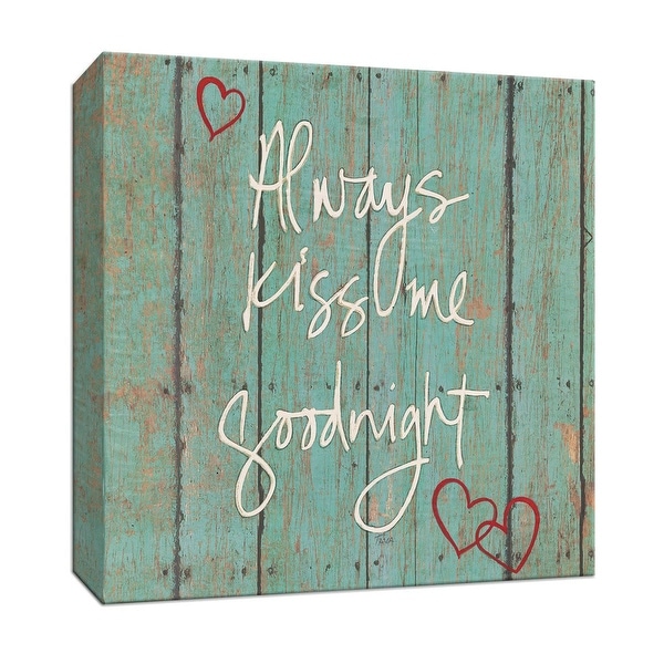 PTM Images 9-147417 PTM Canvas Collection 12" x 12" - "Kiss Me Goodnight" Giclee Sayings & Quotes Art Print on Canvas
