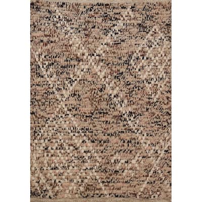 Moroccan Oriental Foyer Rug Handmade Beige Wool Carpet - 2'0"x 3'0"