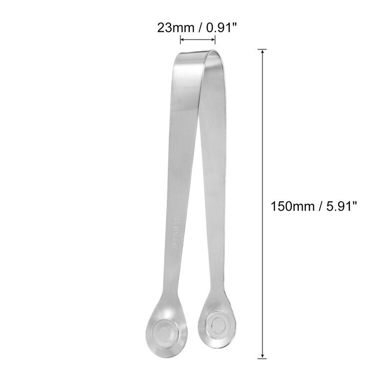 Serving Tongs, 6pcs Stainless Steel Ice Tongs, Mini Sugar Tongs Silver - 6 Inch