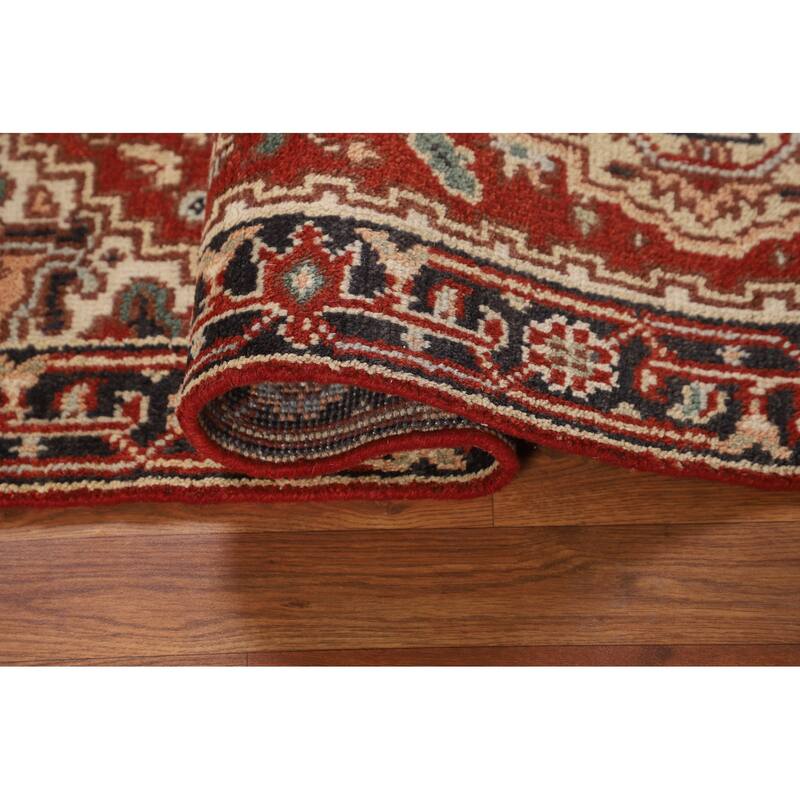 Geometric Heriz Serapi Oriental Foyer Rug Handmade Wool Carpet - 2'6"x 5'9"