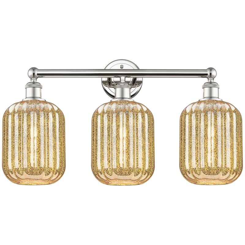Innovations Lighting Endless Possibilities Edison - Preston - 3 Light 25" Jar Shade Bath Vanity Light - Mercury/Polished Nickel