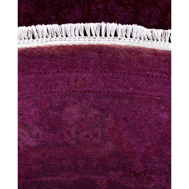 Overdyed One-of-a-Kind Hand-Knotted Area Rug - Purple - 6' 1" x 6' 1"