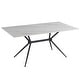 preview thumbnail 65 of 131, Elega Modern Sintered Stone Dining Table Modern Trestle Base Powder-Coated Steel Frame Kitchen Table - 47"-71" 71 Inches - White/Gold