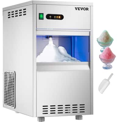 VEVOR 44LBS Commercial Snow Flake Ice Maker 11LBS Ice Storage Auto-clean 270W - 13"x19.8"x24"