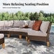 preview thumbnail 10 of 38, 9-Piece Outdoor Wicker Sectional Sofa Patio Furniture Luxury Conversation Set, Beige Cushion