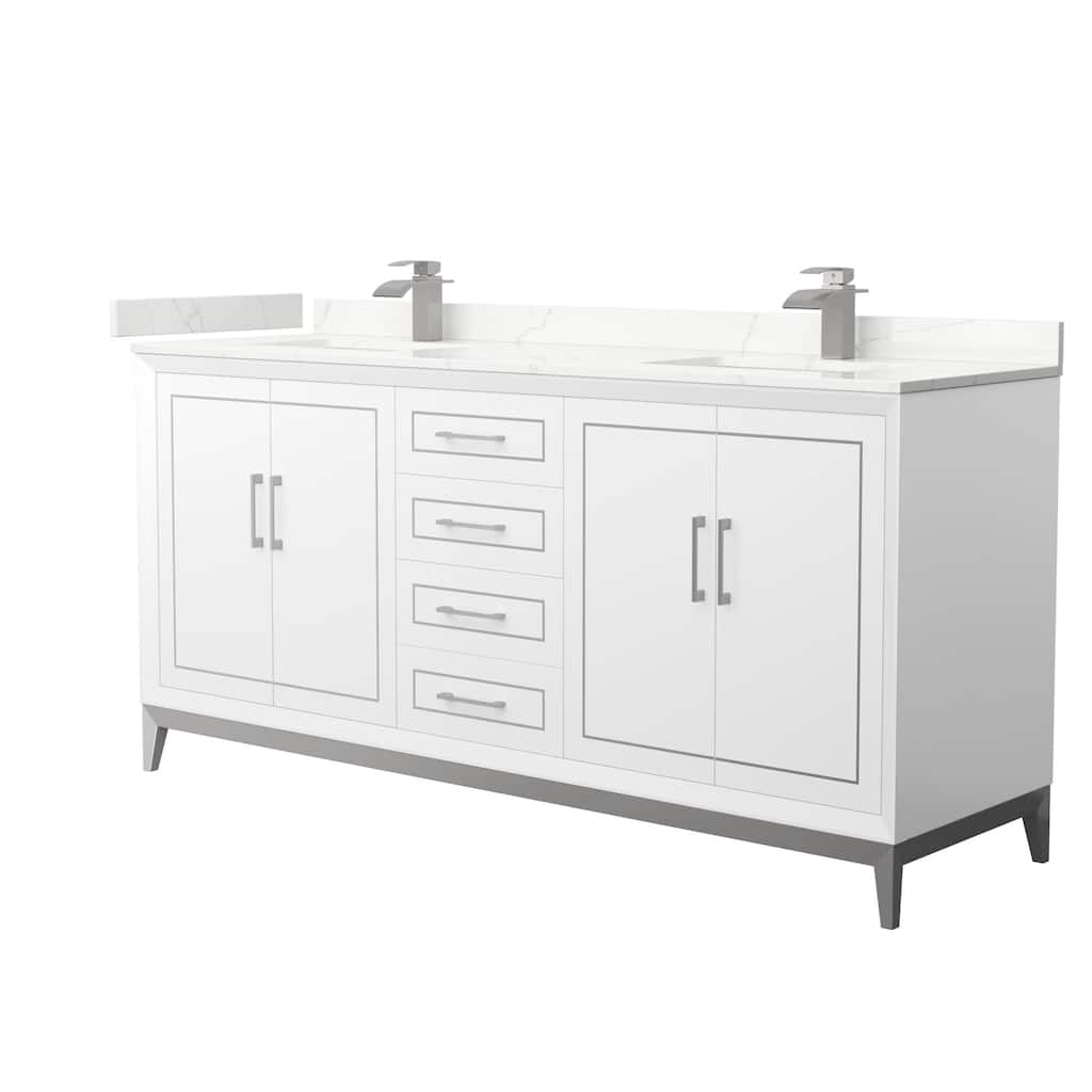 Wyndham Collection WCH515172D-QTZ-UNSMXX Marlena 72" Free Standing