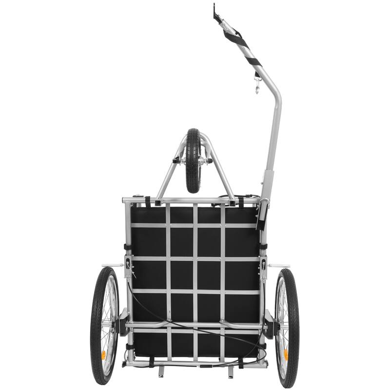 3-in-1 Heavy-Duty Bike Cargo Trailer – E-Bike Compatible Steel Frame, 110lb Capacity,