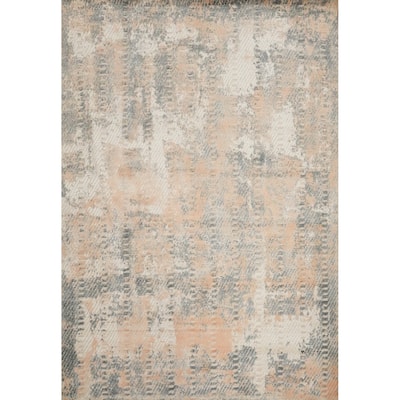 Hand Knotted Oriental Viscose Silk Carpet Modern Abstract Multi-Colored Abstract Area Rug - 8' 0'' X 6' 4''