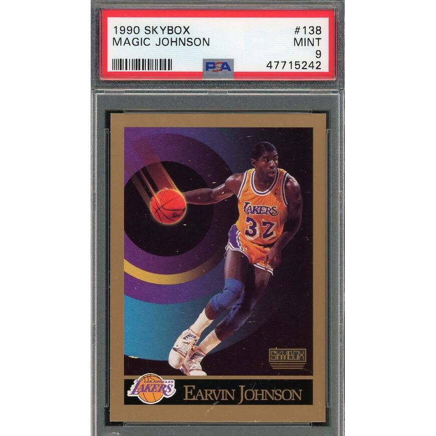 Magic Johnson 1990 Skybox Basketball Card #138 Graded PSA 9 MINT - 8'6" x 11'6"
