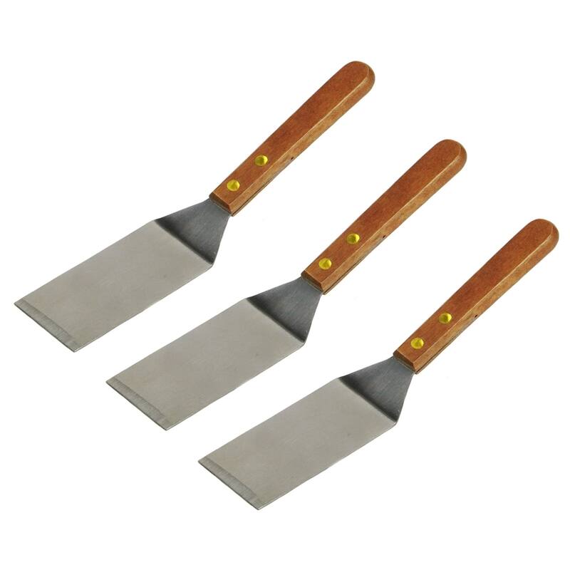 Chef Craft 8" Mini Stainless Steel Spatula Turner - Great for Cookies, Brownies - 3 Pack