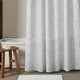preview thumbnail 2 of 3, Calvin Klein Speckled Waffle White Shower Curtain