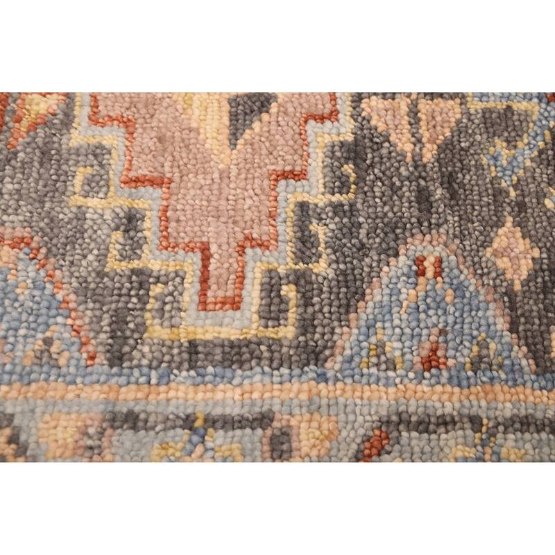 ECARPETGALLERY Hand-knotted Jules Serapi Dark Grey Wool Rug - 2'7 x 9'10