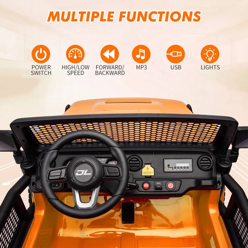 24V 2-Seater Switchable Electric Ride on Car Toy Truck for Kids Best Gift