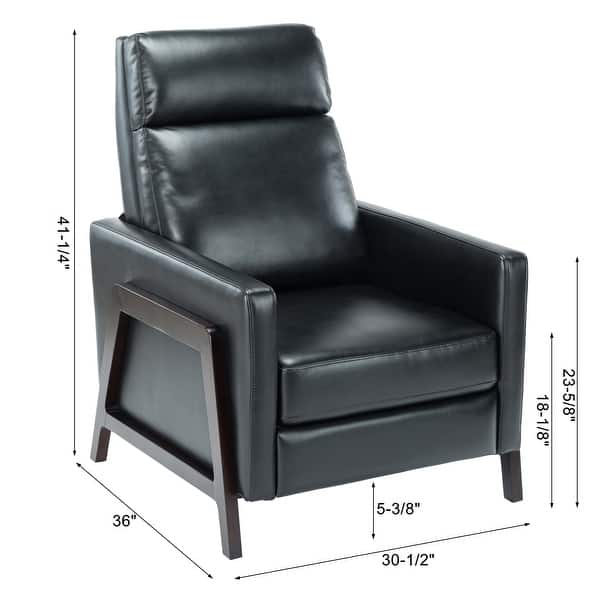 dimension image slide 2 of 3, Milo Modern Push Back Recliner by Greyson Living