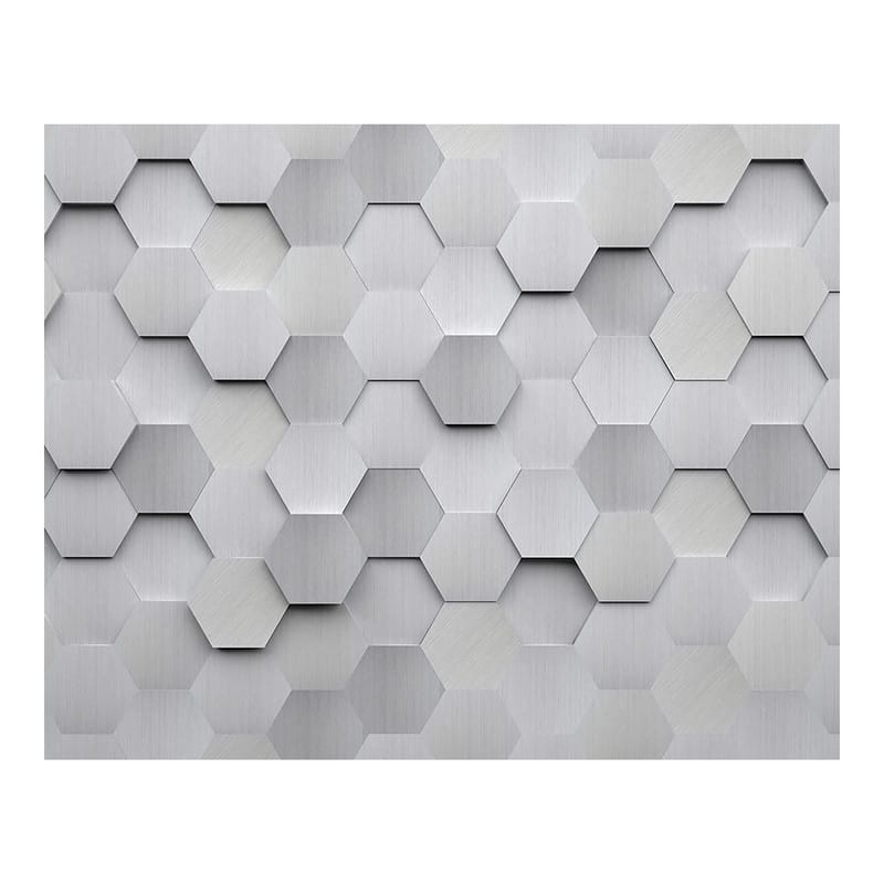 Metal Hexagons Wall Mural