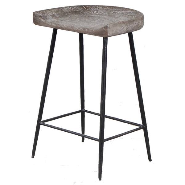 slide 1 of 1, Uttermost 22885 Cordova 17" Wide Bar Stool Woodtone