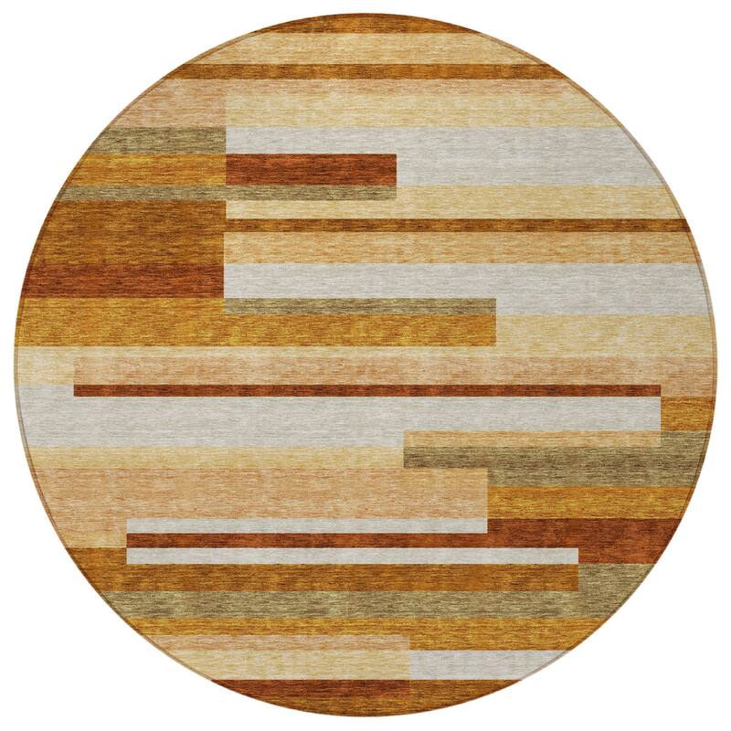 HomeRoots Striped Transitional Rectangle Outdoor Rug