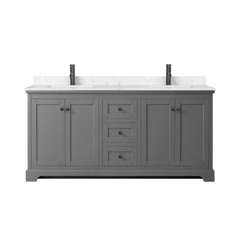 Wyndham Collection Avery 72" Free Standing Double Basin Vanity Set
