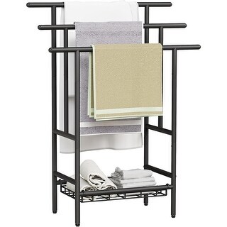 Standing Towel Rack, 3 Tier Alloy Steel Towel Drying Rack with ...