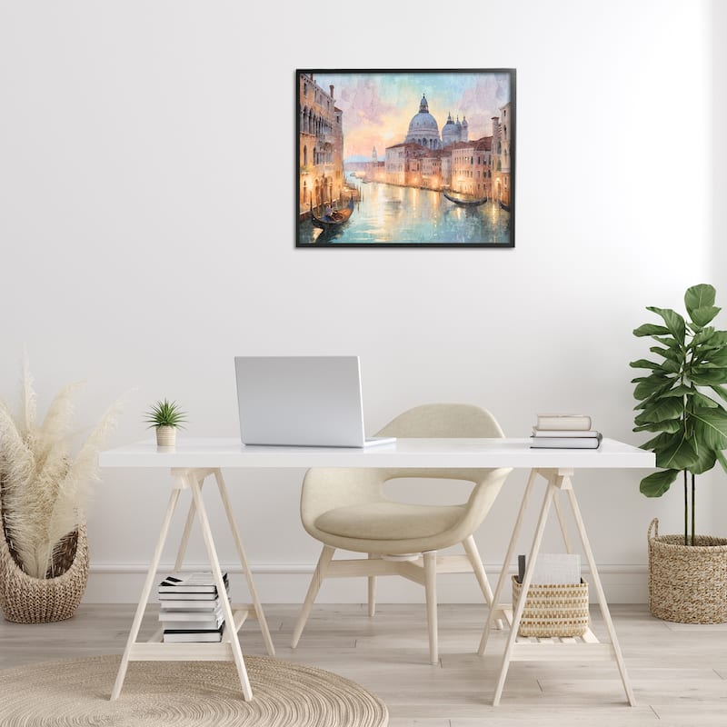 Stupell Scenic Venetian Canal Framed Giclee Art Design By Kim Allen