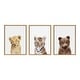 preview thumbnail 10 of 10, Kate and Laurel Sylvie Lions and Tigers and Bears Framed Canvas by Amy Peterson - Gray