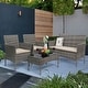 preview thumbnail 18 of 37, 4 Pieces Patio Wicker Furniture Sets Outdoor Indoor Use chair Sets