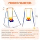 preview thumbnail 29 of 33, Swing Sets for Backyard, Toddler Swing Set Foldable Metal Stand, Easy to Assemble, Swingset Indoor/Outdoor