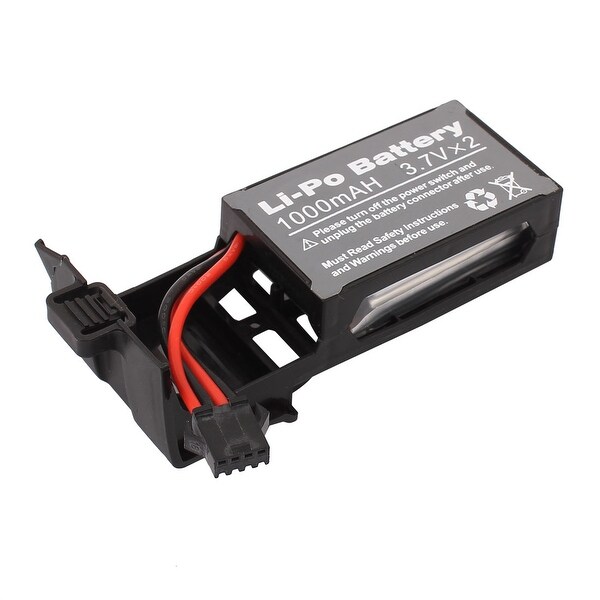 DC (2 x 3.7V) 1000mAh Rechargable Lithium Li-ion Battery w Black Shelf
