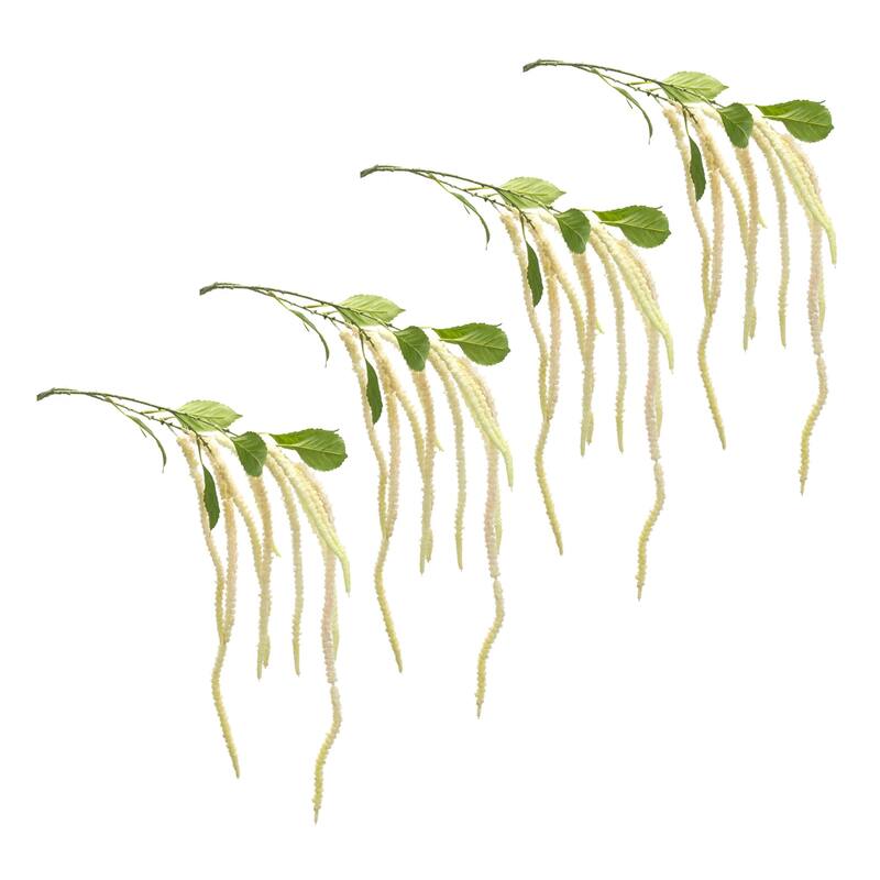 Artificial Amaranthus Stem Spray - 53.25" - Beige - Set of 4