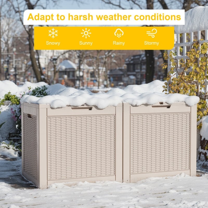 Outdoor Patio Storage Resin Lockable Deck Box - Picture 82 of 100