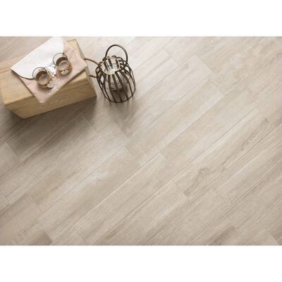 Industry Tile 6x24 Oslo White-Cream Wood Look Porcelain Tile