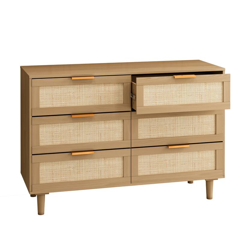 6 Drawers Rattan Dresser Rattan Drawer