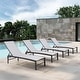preview thumbnail 54 of 73, Pellebant Outdoor Patio Adjustable Chaise Lounge Chairs 4PC - LightGrey