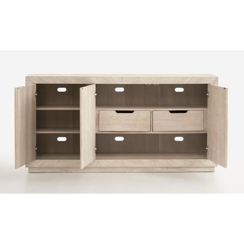 Magnussen Home Herringbone Ridge White Buffet - 72''W x 18''D x 36''H