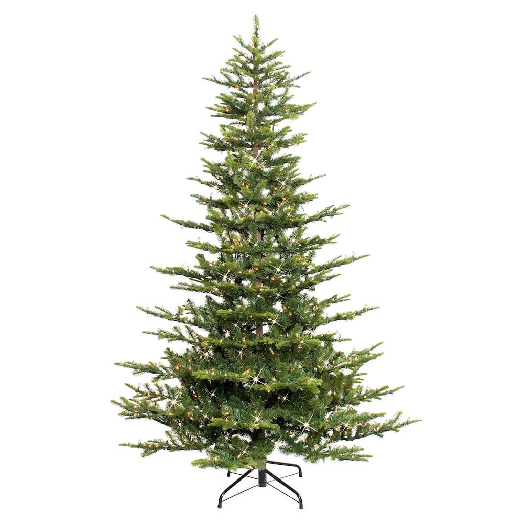 Puleo International 7.5 ft. Pre-Lit Aspen Fir Artificial Christmas Tree