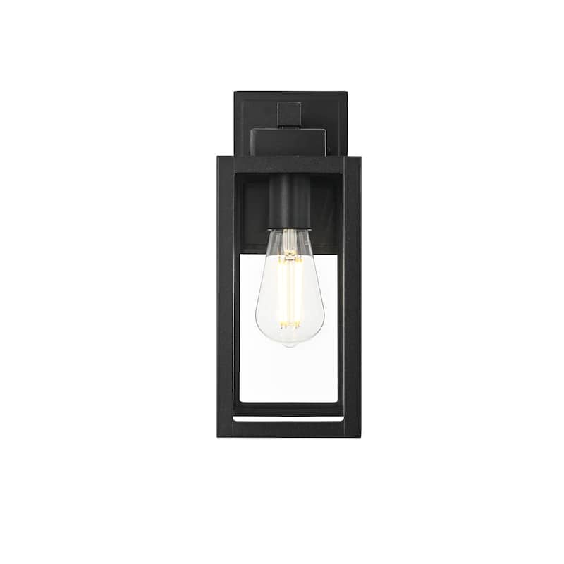 Lachlan 13 inch Outdoor Wall sconce in Black - 13" - 13" - Black