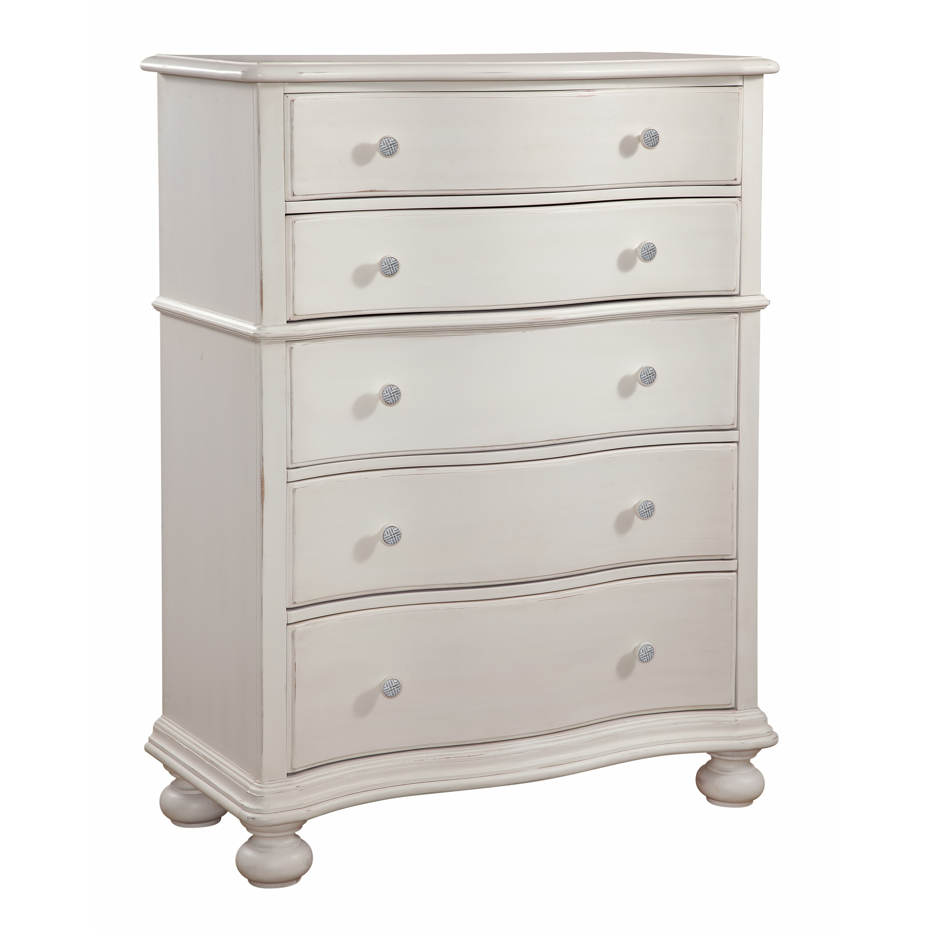 Roanoke 5-drawer Dove White Chest