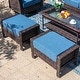 preview thumbnail 17 of 99, MAISON ARTS Extra-Large Patio Wicker Sofa Conversation Set with Coffee Table, Oversize Seat with 5.5'' Thick Padded Cushion