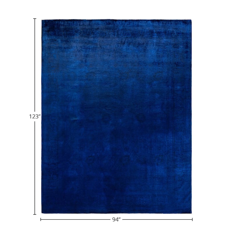 Fine Vibrance, One-of-a-Kind Hand-Knotted Area Rug - Purple, 7' 10" x 10' 3" - 7' 10" x 10' 3"