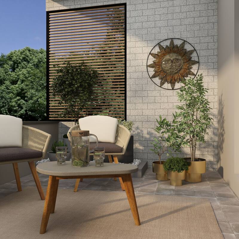 Gold Metal Brushed Indoor Outdoor Planter (Set of 3)