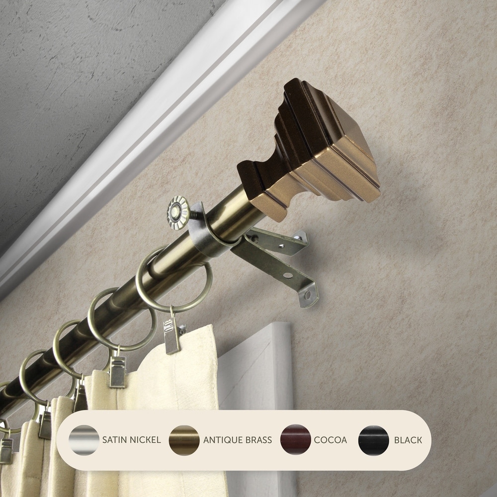 InStyleDesign Saturnino Adjustable Curtain Rod 13/16 inch dia.