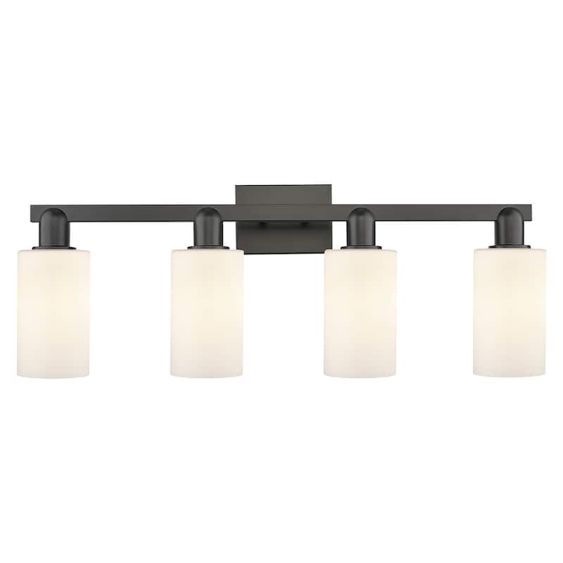 Innovations Lighting 716-4W-11-31 Clymer Vanity Clymer 4 Light 31" - Matte Black / Matte White